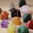 thumbnail image 3 of Xiao Hua Quemador de incienso de piedra cruda de cristal rosa natural, 2 piezas, base de quemador de incienso de piedra expandida de cristal natural pulido para base de quemador de incienso de Buda., 3 of 5