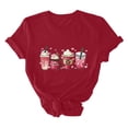 thumbnail image 5 of ICHUANYI Women's Summer Shirts Fashion Casual Crew Neck Short Sleeve Tops Valentine's Day Print T-shirt Cloth New Trending, 5 of 6