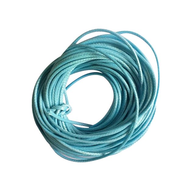 Cordón encerado de 1,5 mm, s de hilo encerado de imitación de cuero para manualidades, bricolaje, abalorios, fabricación de joyas, Cielo azul Macarena Joyería de cable de la toma
