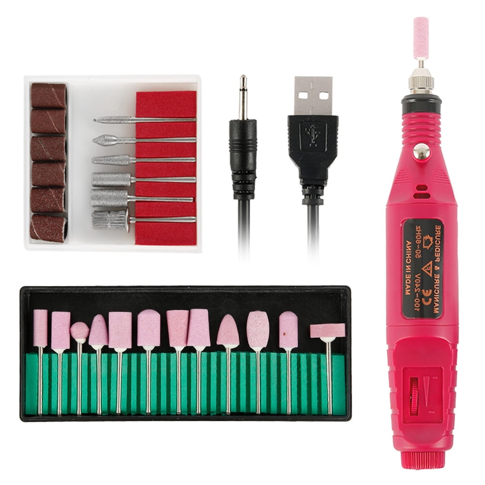 ODOMY Portable Electric Nail Polisher Nail File Nail Drill Set Nail