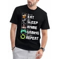 thumbnail image 1 of Eat and Sleep Anime game Repeat Kawaii Otaku Anime manga T-shirt - 220g Tee For Adult, Men, Women, Teen, Teenager, Adolescent,Youth, 1 of 6