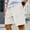 White, variant on LTTVQM Mens Cargo Shorts Casual Lightweight Drawstring Elastic Waist Corduroy 2026 Summer Beach Shorts with Pockets Brown 2XL