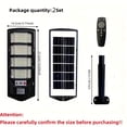 thumbnail image 4 of 2-Pack Solar Street Lights Outdoor, 6500K Solar Flood Lights, IP65 Waterproof, Dusk to Dawn, Wide Angle Motion Sensor & Remote Control, Security Area Lights for Yard, Garden, Pathway, Parking Lot, 4 of 9