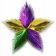24" Deluxe Mardi Gras Star Leaf Burst Wall Ceiling Hangers Danglers Decoration