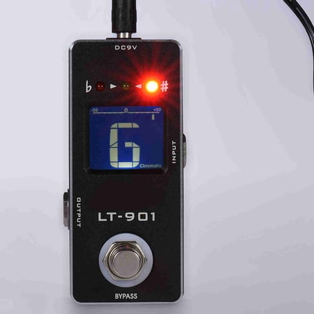 Mini Chromatic Guitar Tuner Pedal Effect True Bypass LCD Display