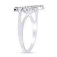 thumbnail image 3 of AFFY White Cubic Zirconia Palm Tree Shape Band Ring In 14k White Gold Over Sterling Silver, 3 of 6