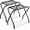 Black Steel, variant on Bartnelli Folding Luggage Rack & Metal Suitcase Stand with Nylon Strap, Gray 2-Pack