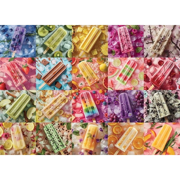 Cobble Hill 500 Piece Puzzle - Ice Lollies - Sample Poster Included