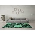 thumbnail image 3 of Ahgly Company Indoor Rectangle Abstract Turquoise Blue Contemporary Area Rugs, 5' x 7', 3 of 4