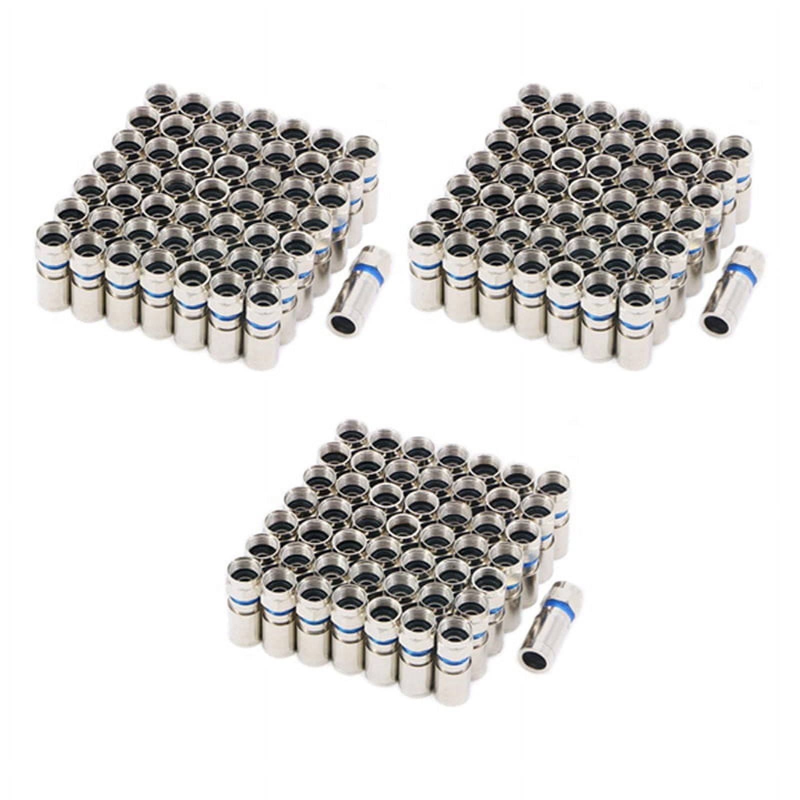 Compression Connecteur Coaxial RG6 F pour Satellite & Câble TV (150 Pack)
