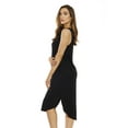 thumbnail image 2 of Just Love Modal Sleeveless High Low Dress / Dresses for Women (Black, 1X), 2 of 3