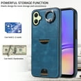 thumbnail image 5 of Case for Samsung Galaxy A05 Wallet with Credit Card Holder & Finger Ring Stand, PU Leather Slim Cover Shockproof Scratch Resistant Full Protection Case for Samsung Galaxy A05, Blue, 5 of 10