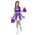 thumbnail image 1 of XDZJLR Tenues pour Bébé Fille Ensemble de Fête de Performance de Cheerleading pour Enfants 8-9 Ans, 1 of 5