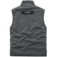 thumbnail image 3 of Bcfgryg Men's Multi Pocket Cargo Leisure Simple Solid Color Vest Men's Work Vest, 3 of 4