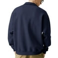 thumbnail image 4 of Chiccall Men's Fleece Sweatshirts Casual Button Lapel Pullover with 2 Breasted Pockets, 4 of 5