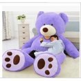 thumbnail image 1 of Oso de peluche de gran tamaño para niñas, juguete de la vida Real, gigante, americano, regalo de cumpleaños para novia y niños, venta al por mayorpurple100cm filled bear Fivean unisex, 1 of 2