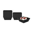 thumbnail image 2 of 10 oz Square Black Plastic Small Modern Bowl - 4 1/4" x 4 1/4" x 1 1/2" - 100 count box, 2 of 11