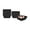 Black, variant on Maxi Serve 10 oz Square Clear Plastic Small Modern Bowl - 4 1/4" x 4 1/4" x 1 1/2" - 25 count box