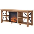 thumbnail image 4 of Henn&Hart 58" Doré Marron/métal TV Stand, 4 of 7