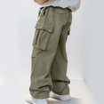 thumbnail image 5 of Lovzfmll Men's Cargo Pants, Loose Casual Trousers Full Length, Fashion Straight-Leg Work Pants, Trendy Fall Clothes, 5 of 9