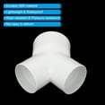 thumbnail image 4 of Uxcell 3"x3"x4" ABS 3 Way Duct Splitter Reducer T Shape Ducting Tube Increaser, 4 of 5
