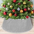 thumbnail image 4 of XMMSWDLA 23.62 Inch Christmas Tree Skirt - 3D Sequin Holiday Party Decor with Rhomboid Pattern, Festive Xmas Tree Bottom Cover for Indoor Decorations (2025 Collection), 4 of 6