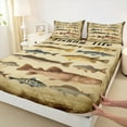 thumbnail image 3 of Feelyou Cartoon Pike Fish Twin Sheet Sets for Teens, Hunting and Fishing Twin Fitted Sheet, Rustic Farmhouse Life Flat Sheet, Lightweight Room Decor, 3-Piece, 3 of 7