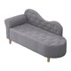 thumbnail image 1 of Sofá cama de esponja de tela perfecl 47x20x21 pulgadas Gris oscuro, 1 of 8