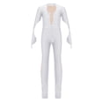 thumbnail image 3 of Doomiva Toddler Girls Skating Jumpsuit Full Body Ballet Leotards Dance Bodysuit One Piece Gymnastics Unitards White 10, 3 of 7