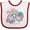 White and Red, variant on Inktastic Nana Loves Me Girls Granddaughter Girls Baby Bib
