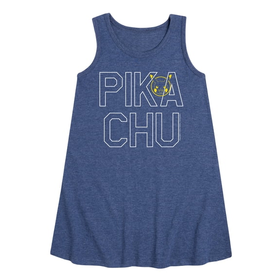 Pokémon - Pikachu Logo Style - Youth Girls A-line Dress