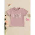 thumbnail image 5 of Mommy and Me Matching Shirt Short Sleeve Letter Embroidery Summer T-shirt Family Outfits, 5 of 10