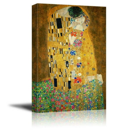 - Wall26 - The Kiss by Gustav Klimt Painting - Canvas Art Wall Decor - 32