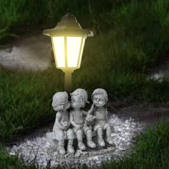 colaxi Garden Solar Statue Light Balcony Lighted Figure Figurine Lantern