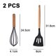 thumbnail image 2 of 2 utensilios de cocina de silicona con mango de madera, no tóxicos y antiadherentes, resistentes al calor y aptos para lavavajillas, 2 of 5
