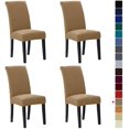 thumbnail image 1 of Stretch Chair Covers for Dining Room Set of 4, Removable Washable Dining Room Chair Covers, Dining Chair Slipcovers Seat Protector, Great Home Decor and Banquet Upholstery (Tan, 4 Pack), 1 of 7