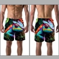 thumbnail image 3 of luoweisi Men's Beach Shorts Quick Dry Swim Trunks with Mesh Lining Chameleon L, 3 of 5