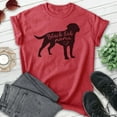 thumbnail image 2 of Black Lab Mama T-shirt, Unisex Women's Shirt, Labrador Retriever, Black Lab Owner, Best Dog Mama Gift, Heather Red, 3X-Large, 2 of 6