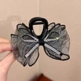 thumbnail image 4 of New Shiny Bow Polka Dot Mesh Bubble Gripper For The Back Of The Head, 4 of 7