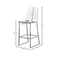 thumbnail image 3 of Meridian Furniture Lumen Chrome Metal/Lucite Polycarbonate Stool, 3 of 5