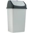 thumbnail image 5 of Superio Large Kitchen Trash Can 13 Gallon Smoke White Swing Top Trash Can with Lid, 52 Qt, 5 of 8