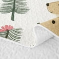 thumbnail image 5 of Erosebridal Pink Flowers Blossom Twin Quilt Set,Cartoon Capybara Rodent Animal Twin Coverlet Set For Kids Girls,2 Pieces, 5 of 7