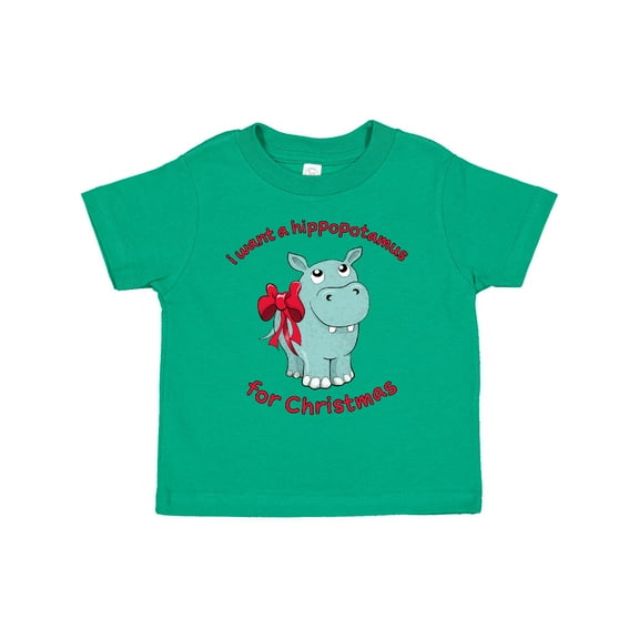 Inktastic I Want a Hippopotamus for Christmas Boys or Girls Toddler T-Shirt
