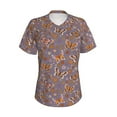 thumbnail image 2 of Uemuo Daisies Flowers Printed Women's Classic V-Neck T-Shirt - Soft, Breathable, Moisture-Wicking, Perfect for Casual, Office, Travel, and Everyday Wear-3X-Large, 2 of 5