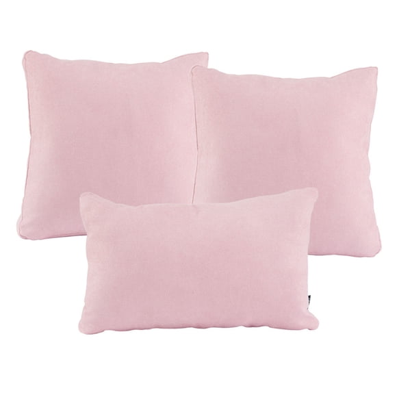 Cojines Decorativos (2 Cuadrados grandes + Rectangular) Rosa Dicasa Pink Delta Zita