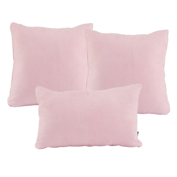 Cojines Decorativos (2 Cuadrados grandes + Rectangular) Rosa Dicasa Pink Delta Zita