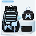 thumbnail image 4 of AHMOMEI Cute Bow 3 Pieces Backpack Set, Cute Student Bookbag Lightweight Large Capacity with Lunch Bag & Pencil Case Daily, Picnic, Travel & Outdoor Activities, 4 of 4