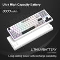 thumbnail image 4 of MageGee LIGHT87 Wireless Creamy Keyboard, Gasket Structure, RGB Backlit, 2.4G/USB-C/BT5.0 Hot Swappable 8000mAh, 4 of 6