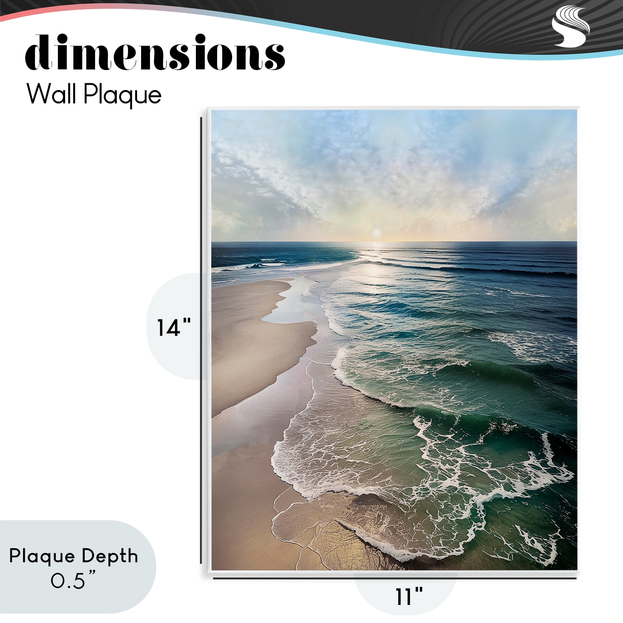 Stupell Industries Tranquil Shoreline with Soft Light Wall Plaque Art, design by Mike Calascibetta