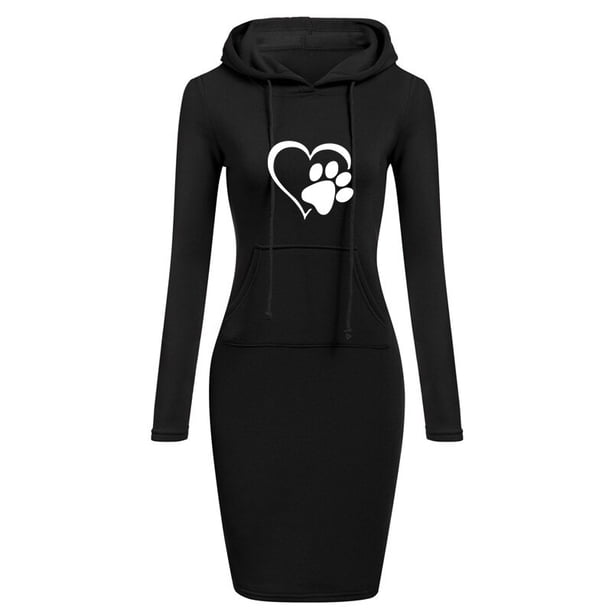 2022 Spring Autumn Sweatshirt Long-Sleeved Dress Woman Clothing Hooded Collar Pocket Simple Casual Lady Dress SweatshirtXL Gao Jinjia LED